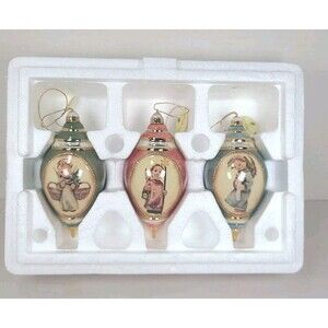 Vintage MJ Hummel Angels Porcelain Christmas Ornaments Bradford Editions
